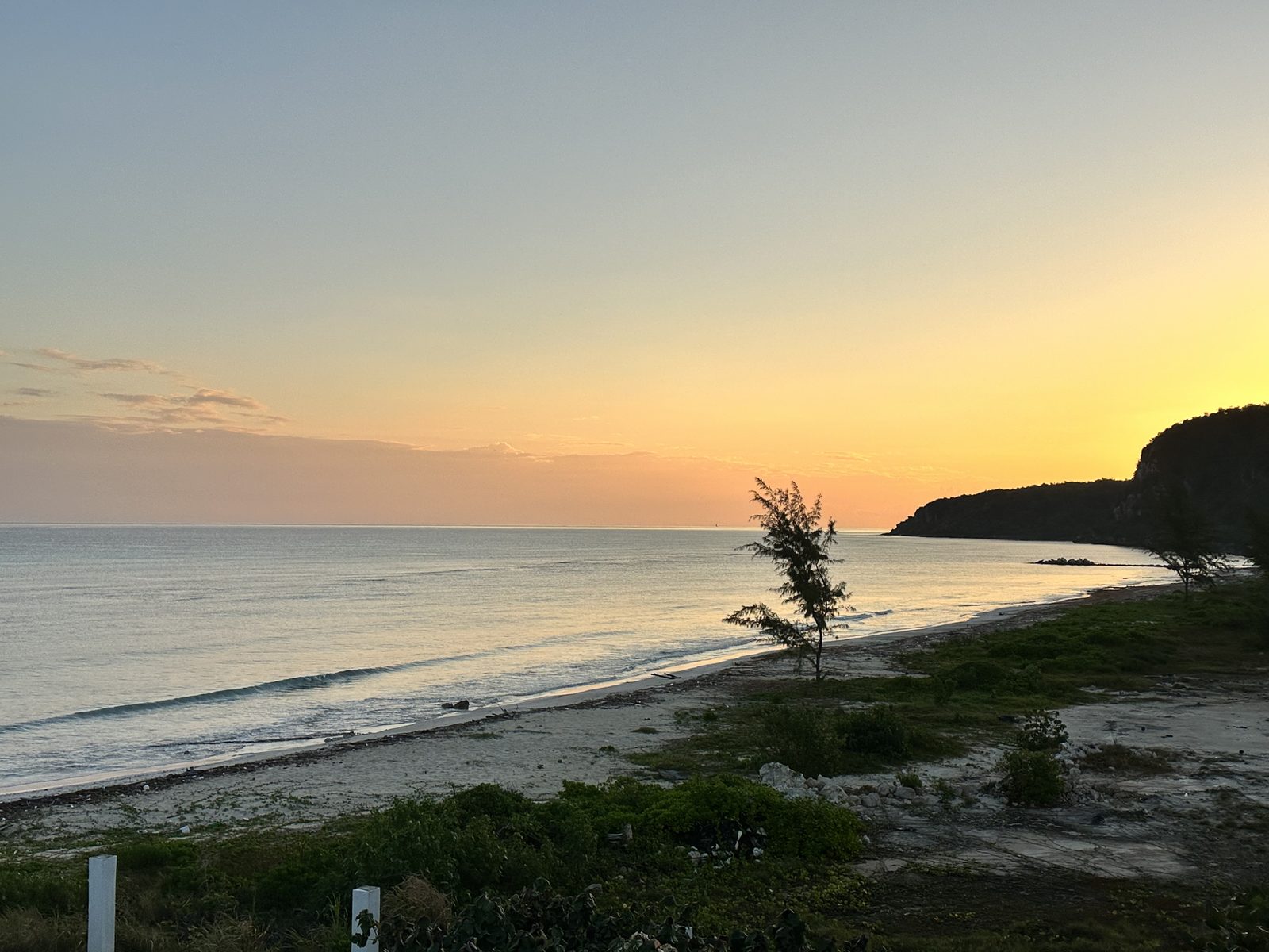 Jamaica sunset over the water